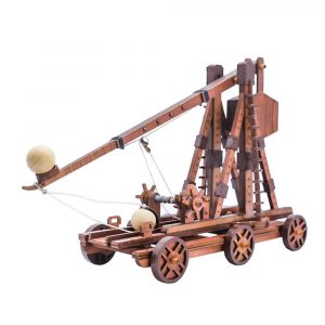 Counterweight Trebuchet With Wheels 3D Wooden Puzzle-10