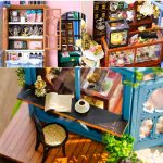 Rose's Garden DIY Miniature Dollhouse Kit with Music Box-5