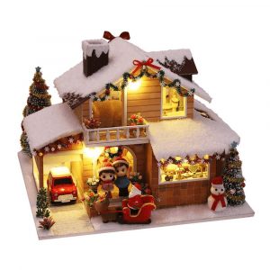 Christmas Ice and Snow Manor DIY Miniature Dollhouse-1