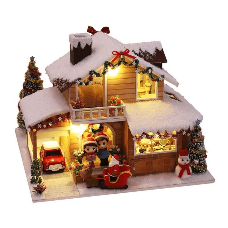 Christmas Ice and Snow Manor DIY Miniature Dollhouse-1