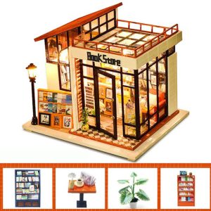 Susan's Book Store DIY Miniature Dollhouse Kit-8