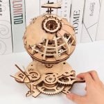 Transmission Gear Rotate Globe 3D Wooden Puzzle-3