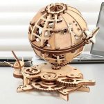 Transmission Gear Rotate Globe 3D Wooden Puzzle-4