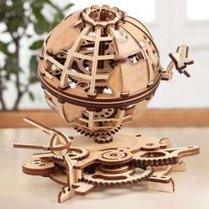 Transmission Gear Rotate Globe 3D Wooden Puzzle-5