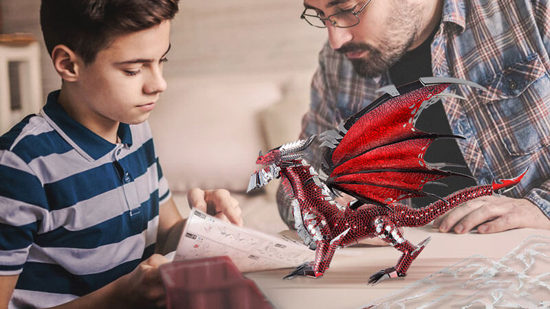 Black Dragon 3D Metal Puzzle Description-2