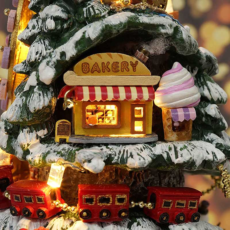Snowy Wonderland Miniature Dollhouse Description-3