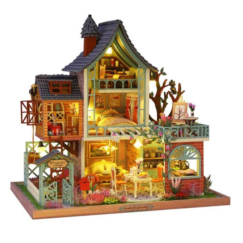 Kirsten's Jungle Resort Cottage Miniature Dollhouse-1