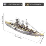 Nagato-class Battleship 3D Metal Puzzle-3