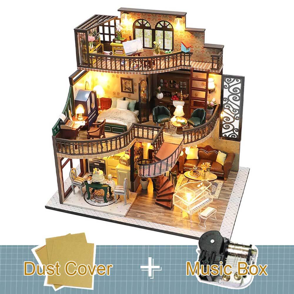 Dora's Bamboo Courtyard DIY Miniature Dollhouse - CraftDIYKit