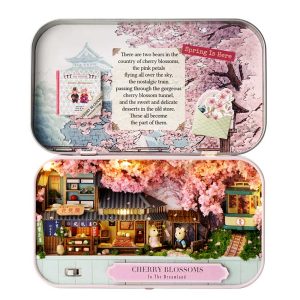 Cherry Blossoms Box Theatre DIY Miniature Dollhouse Kit-1
