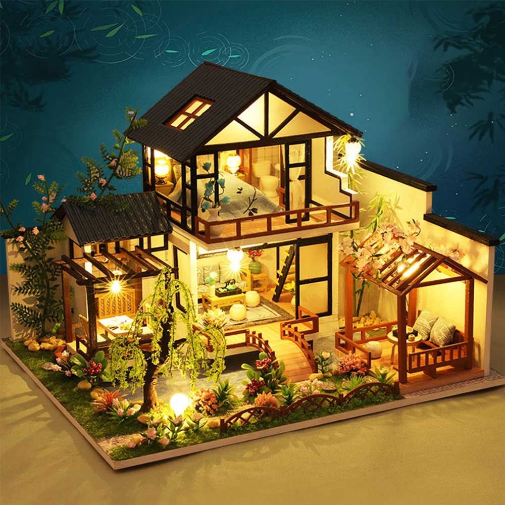 Dora's Bamboo Courtyard DIY Miniature Dollhouse - CraftDIYKit