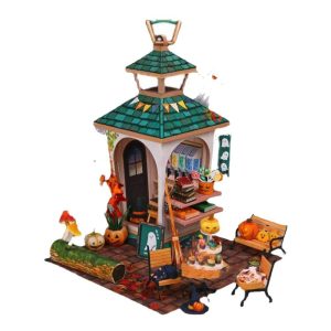 Halloween Cottage Paper Model Miniature Dollhouse_1