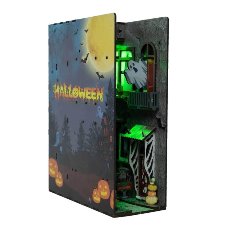 Halloween Spooky Alley Book Nook Miniature Dollhouse_1