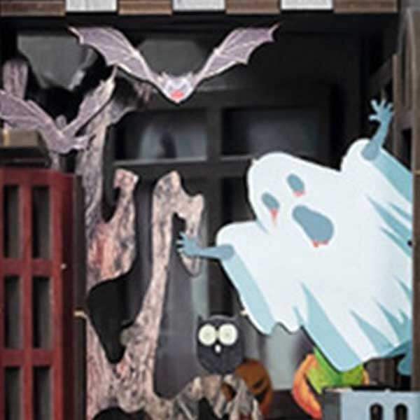 Halloween Spooky Alley Book Nook Miniature Dollhouse_Description_6
