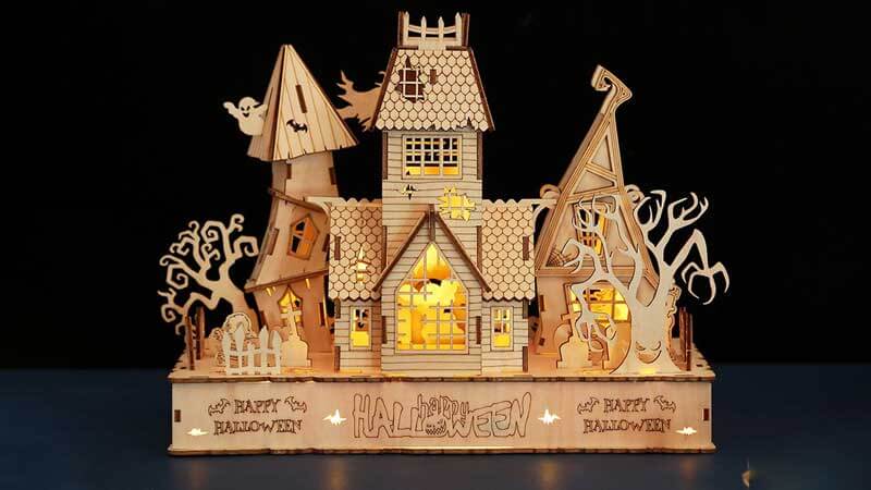 Halloween Tree House 3D Wooden Puzzle_Description_1