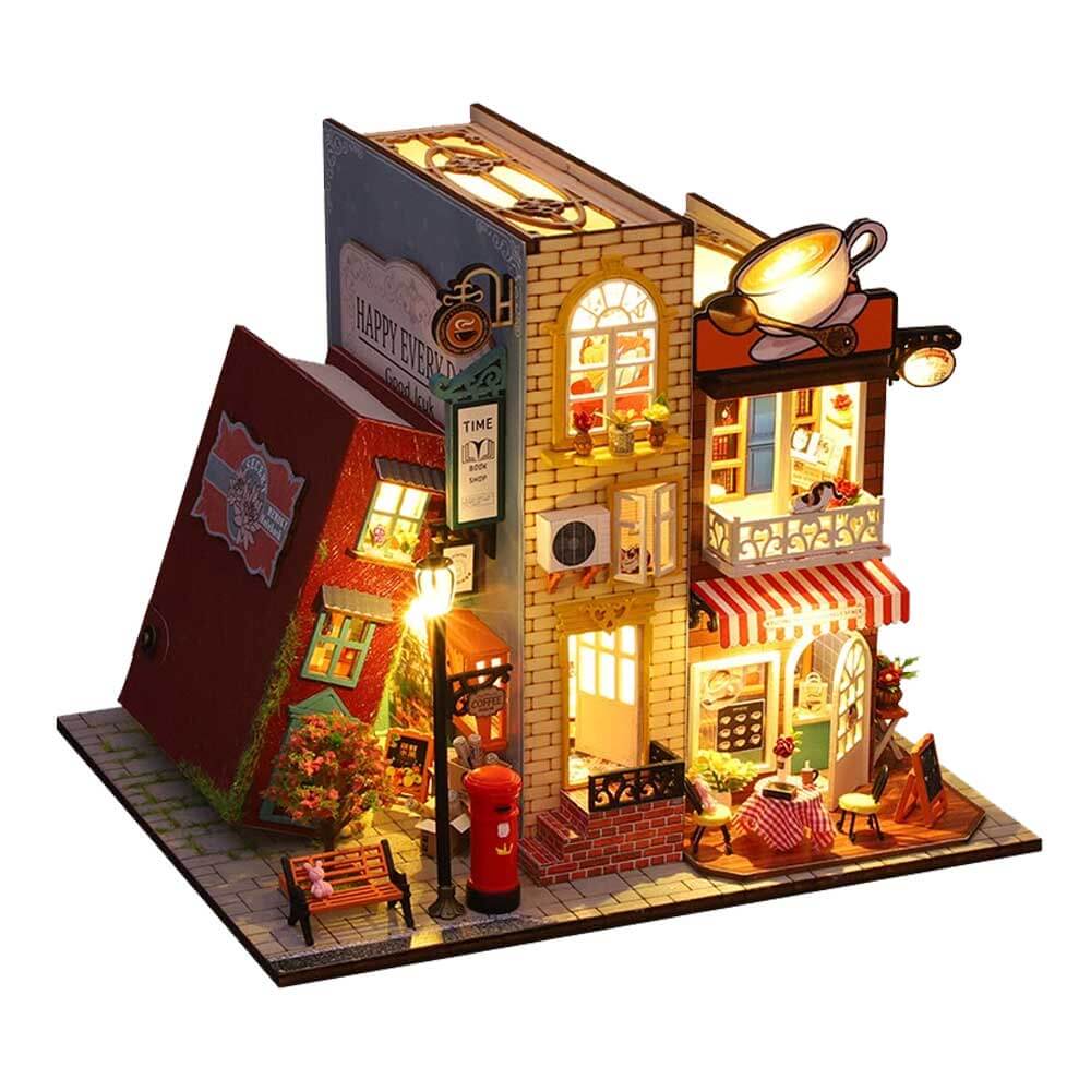 DIY Miniature Dollhouse Kit | Christmas Patio, plays Jingle Bells Tune