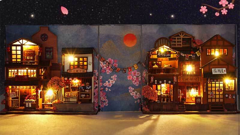 Cherry Blossom Alley Book Nook Miniature Dollhouse_Description_1