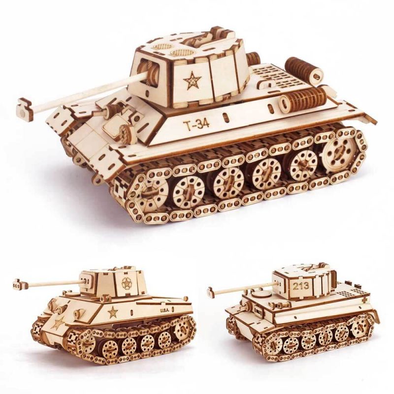 Classic WWII Tank 3D Wooden Puzzle_1