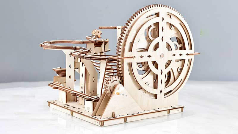 Wooden Puzzle Adult 3D Spiral Marble Run 558 Pieces Model Craft Kit Wood  Tricks