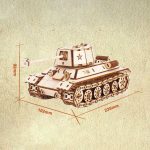 T34 Classic WWII Tank 3D Wooden Puzzle_5