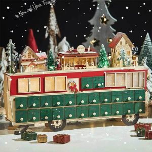 Christmas Advent Calendar Bus 3D Wooden Puzzle_2