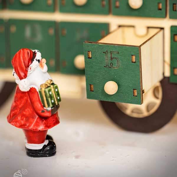 Christmas Advent Calendar Bus 3D Wooden Puzzle_Description_3