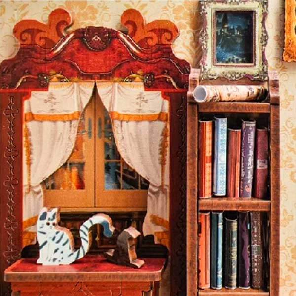 Magic Bookcase Book Nook Miniature Dollhouse - CraftDIYKit