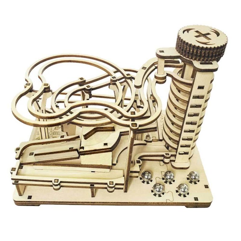 Rotary Elevator Marble Run 3D Wooden Puzzle_1