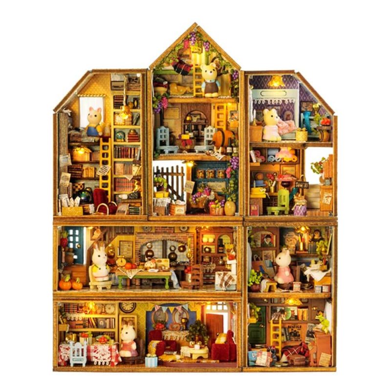 Mini Rabbit Town Building Block Miniature Dollhouse_1