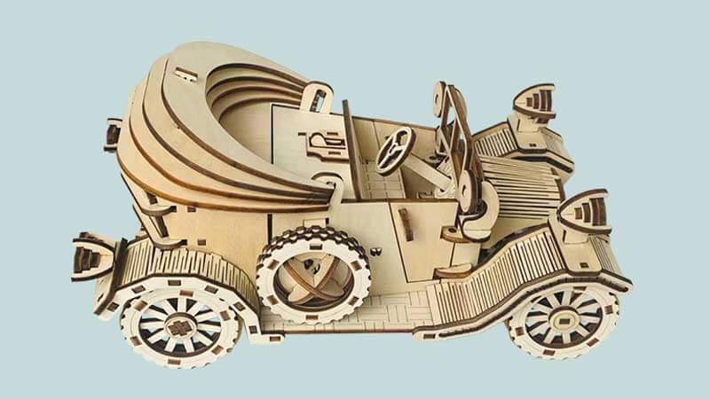 Retro Car 3D Wooden Puzzle_Description_1