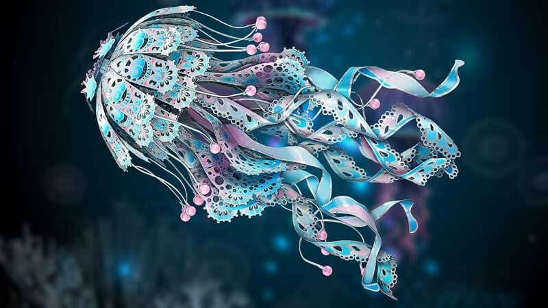 Jellyfish Night Light 3D Metal Puzzle_Description_1