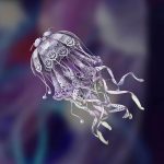 Jellyfish Night Light 3D Metal Puzzle_Purple_4