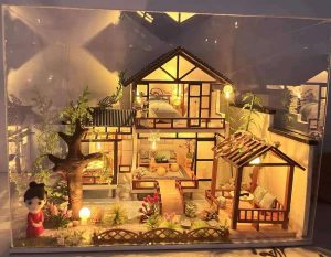 Dora's Bamboo Courtyard DIY Miniature Dollhouse - CraftDIYKit