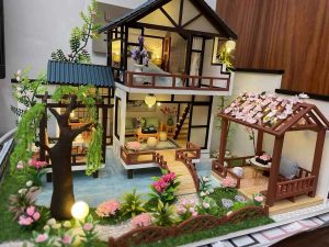 Dora's Bamboo Courtyard DIY Miniature Dollhouse - CraftDIYKit