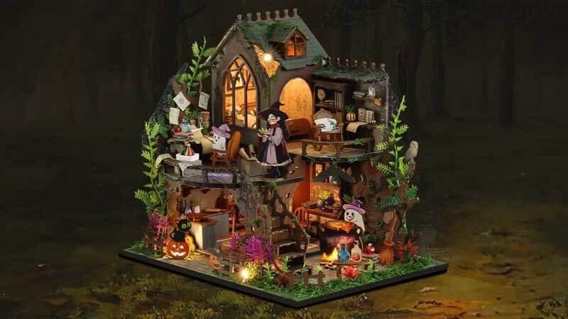 Halloween Witchy Retreat DIY Miniature Dollhouse_Description_1