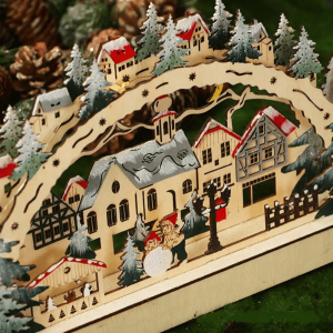 Merry Christmas Village 3D Wooden Puzzle
