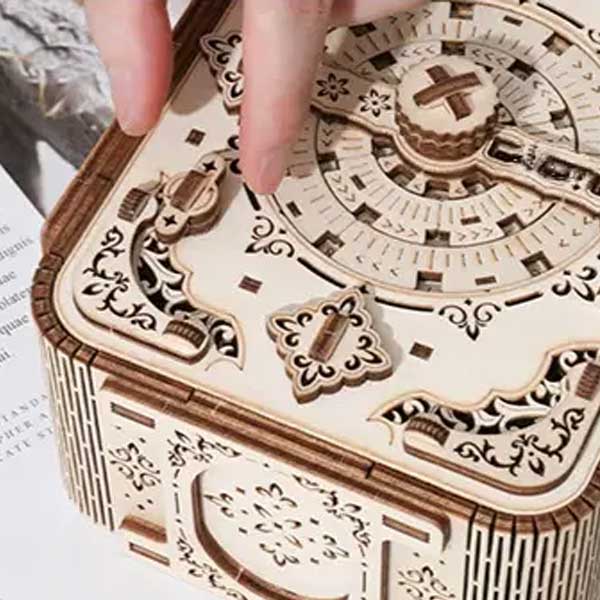 Antique Password Treasure Box 3D Wooden Puzzle_Description_4