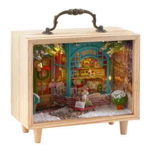 Christmas Shop Wooden Box Miniature Dollhouse_1