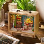 Christmas Shop Wooden Box Miniature Dollhouse_5