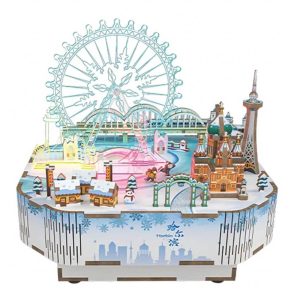 Ice and Snow World Music Box 3D Wooden Puzzle_1