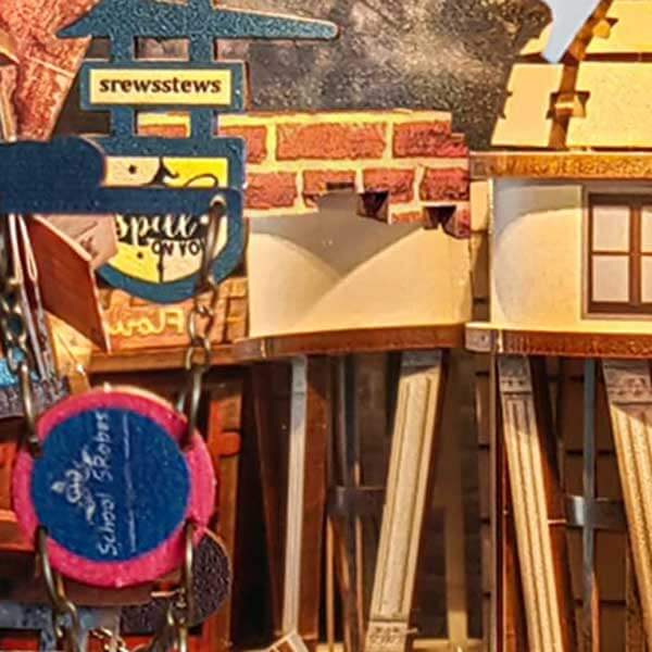Magic Night Alley Book Nook Miniature Dollhouse_Description_7
