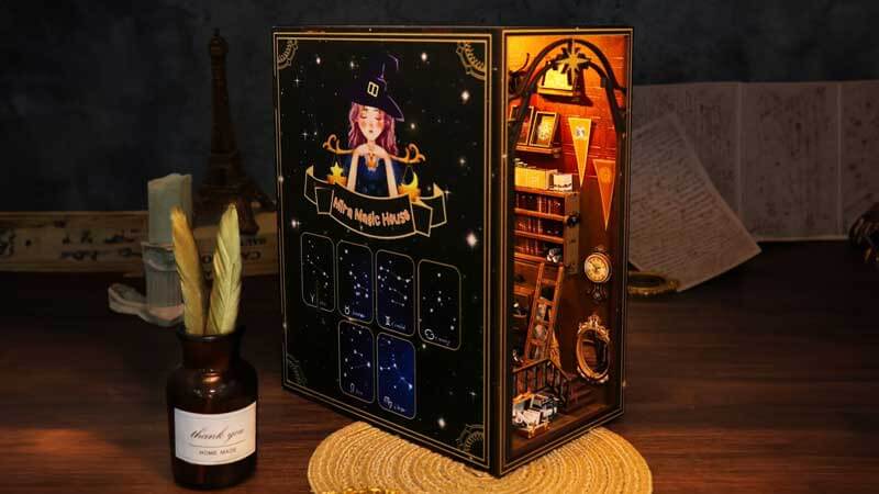 Mira Magic House Book Nook Miniature Dollhouse_Description_1