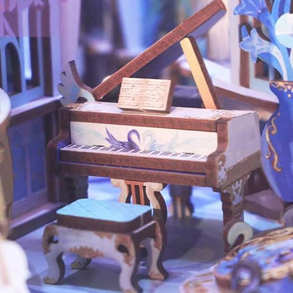 Swan Dream Book Nook Miniature Dollhouse_Description_5