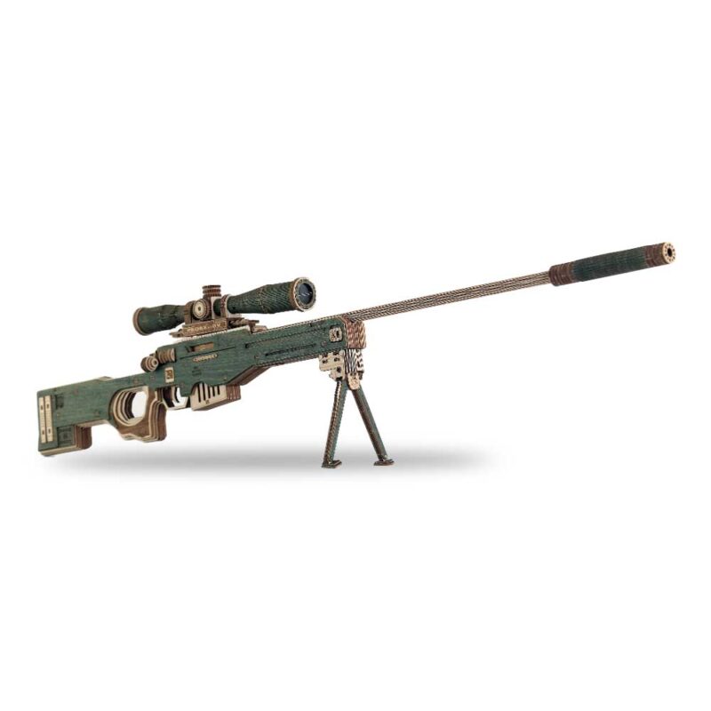 AWM Sniper Rifle 3D Wooden Puzzle_Army_Green_1