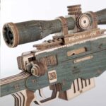 AWM Sniper Rifle 3D Wooden Puzzle_Army_Green_3