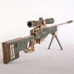 AWM Sniper Rifle 3D Wooden Puzzle_Army_Green_4