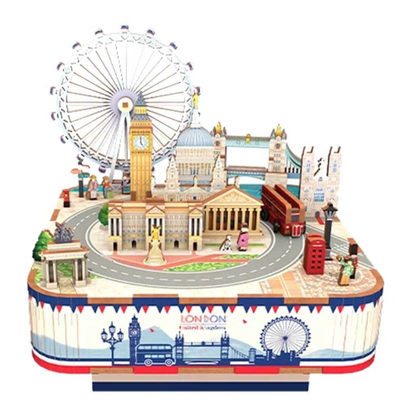 London Street View Music Box 3D Wooden Puzzle_1