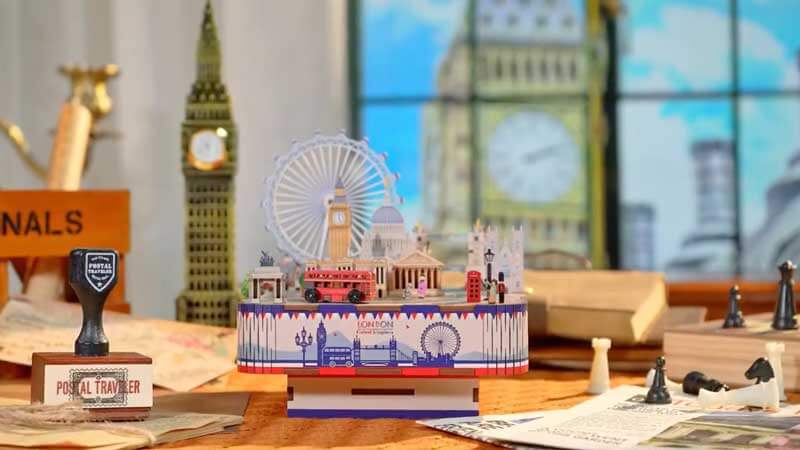 London Street View Music Box 3D Wooden Puzzle_Description_2