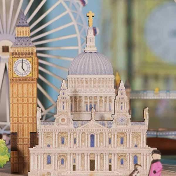 London Street View Music Box 3D Wooden Puzzle_Description_6