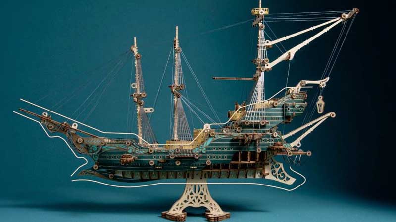Pirate Ship of the Future 3D Wooden Puzzle_Description_2